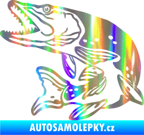 Samolepka Štika 002 levá Holografická