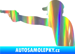 Samolepka Střelec silueta 001 levá Holografická