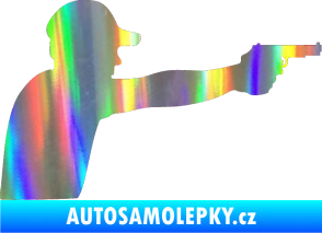 Samolepka Střelec silueta 001 pravá Holografická