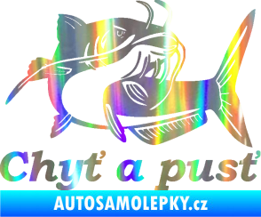 Samolepka Sumec 002 chyť a pusť pravá Holografická