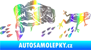 Samolepka Sumec 005 levá se žábou Holografická