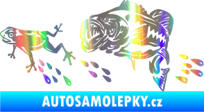 Samolepka Sumec 005 pravá se žábou Holografická