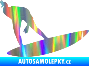 Samolepka Surfař 001 pravá Holografická