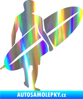 Samolepka Surfař 004 pravá Holografická