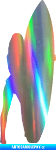 Samolepka Surfařka 002 levá Holografická
