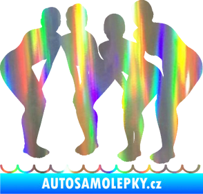 Samolepka Synchronizované plavání 001 tým Holografická