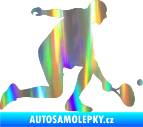 Samolepka Tenista 003 pravá Holografická
