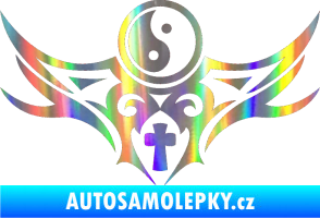 Samolepka Tetování 115 Jin a jang Holografická