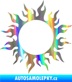 Samolepka Tetování 116 slunce s plameny Holografická