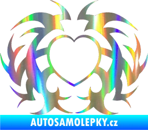 Samolepka Tetování 121 srdce Holografická