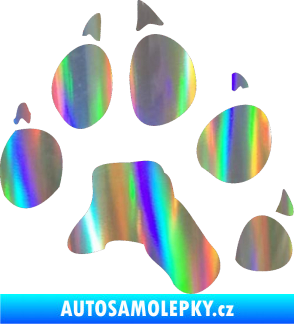Samolepka Tlapka 003 pravá Holografická