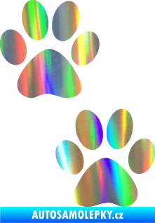 Samolepka Tlapky 005 Holografická