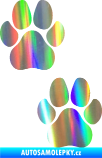 Samolepka Tlapky 008 Holografická