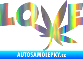 Samolepka Travka 005 love Holografická