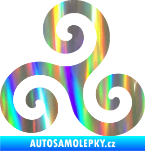 Samolepka Triskelion keltský znak Holografická