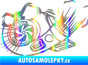 Samolepka Turbo 003 levá angry Holografická