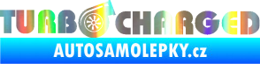 Samolepka Turbo charged nápis Holografická