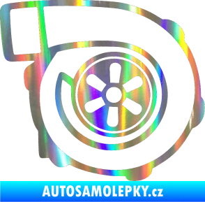 Samolepka Turbo silueta 001  pravá Holografická