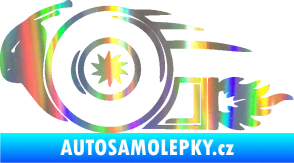 Samolepka Turbo šnek 002 levá Holografická