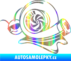 Samolepka Turbo šnek 004 levá Holografická