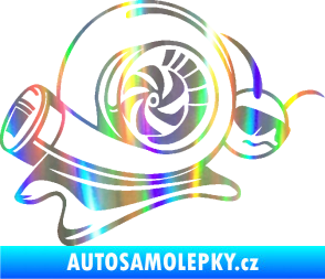 Samolepka Turbo šnek 004 pravá Holografická