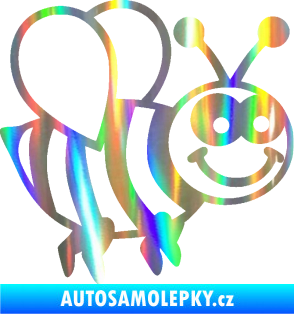 Samolepka Včela 003 pravá happy Holografická