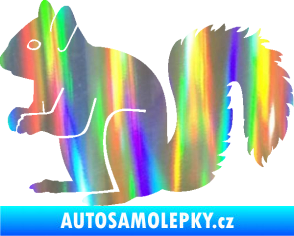 Samolepka Veverka 001 levá Holografická