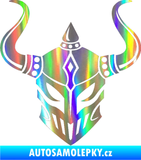 Samolepka Vikingská helma Holografická