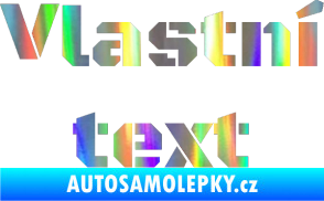 Samolepka Vlastní text - Black Ops Holografická
