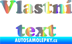 Samolepka Vlastní text - Cooper Black Holografická