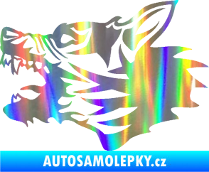 Samolepka Vlk 003 levá Holografická