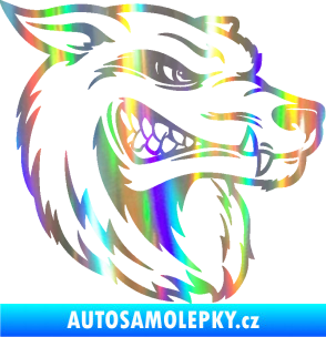 Samolepka Vlk 016 pravá Holografická