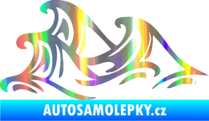 Samolepka Vlny 005 levá moře Holografická
