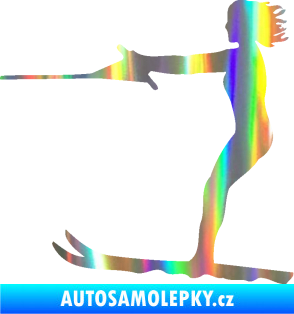 Samolepka Vodní lyže 002 levá Holografická