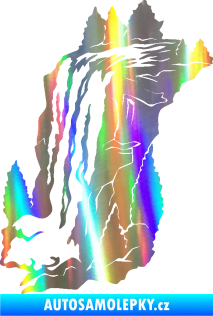 Samolepka Vodopád levá krajina Holografická