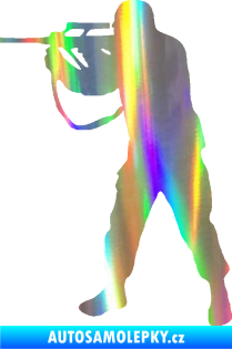 Samolepka Voják 001 levá Holografická