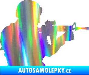 Samolepka Voják 005 pravá Holografická