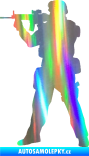 Samolepka Voják 006 levá Holografická
