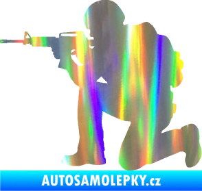 Samolepka Voják 007 levá Holografická