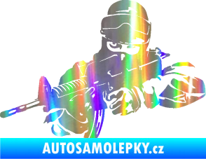 Samolepka Voják 009 levá Holografická