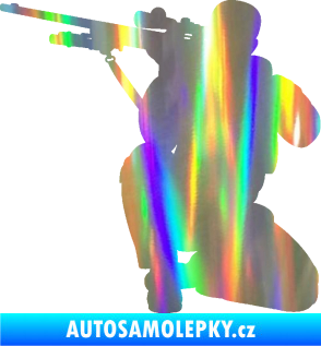 Samolepka Voják 010 levá sniper Holografická