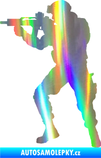 Samolepka Voják 011 levá  Holografická