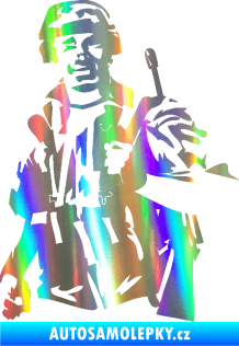 Samolepka Voják 014 levá Holografická