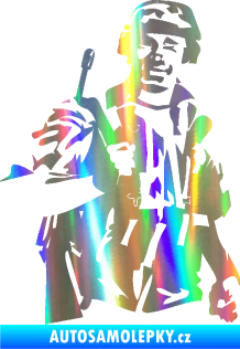 Samolepka Voják 014 pravá Holografická
