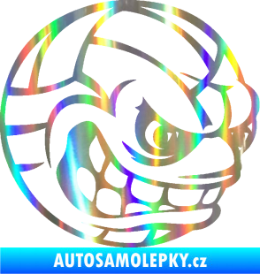 Samolepka Volejbalový míč 001 pravá s obličejem Holografická