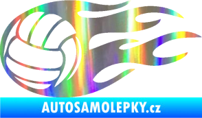 Samolepka Volejbalový míč 002 levá Holografická