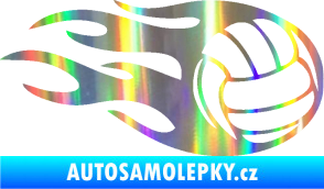 Samolepka Volejbalový míč 002 pravá Holografická