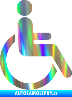 Samolepka Vozíčkář 002 invalida - pravá Holografická