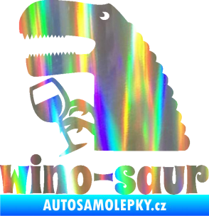 Samolepka Wino - saur 001 levá vínečko Holografická