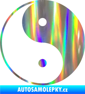 Samolepka Yin yang - logo JIN a JANG Holografická
